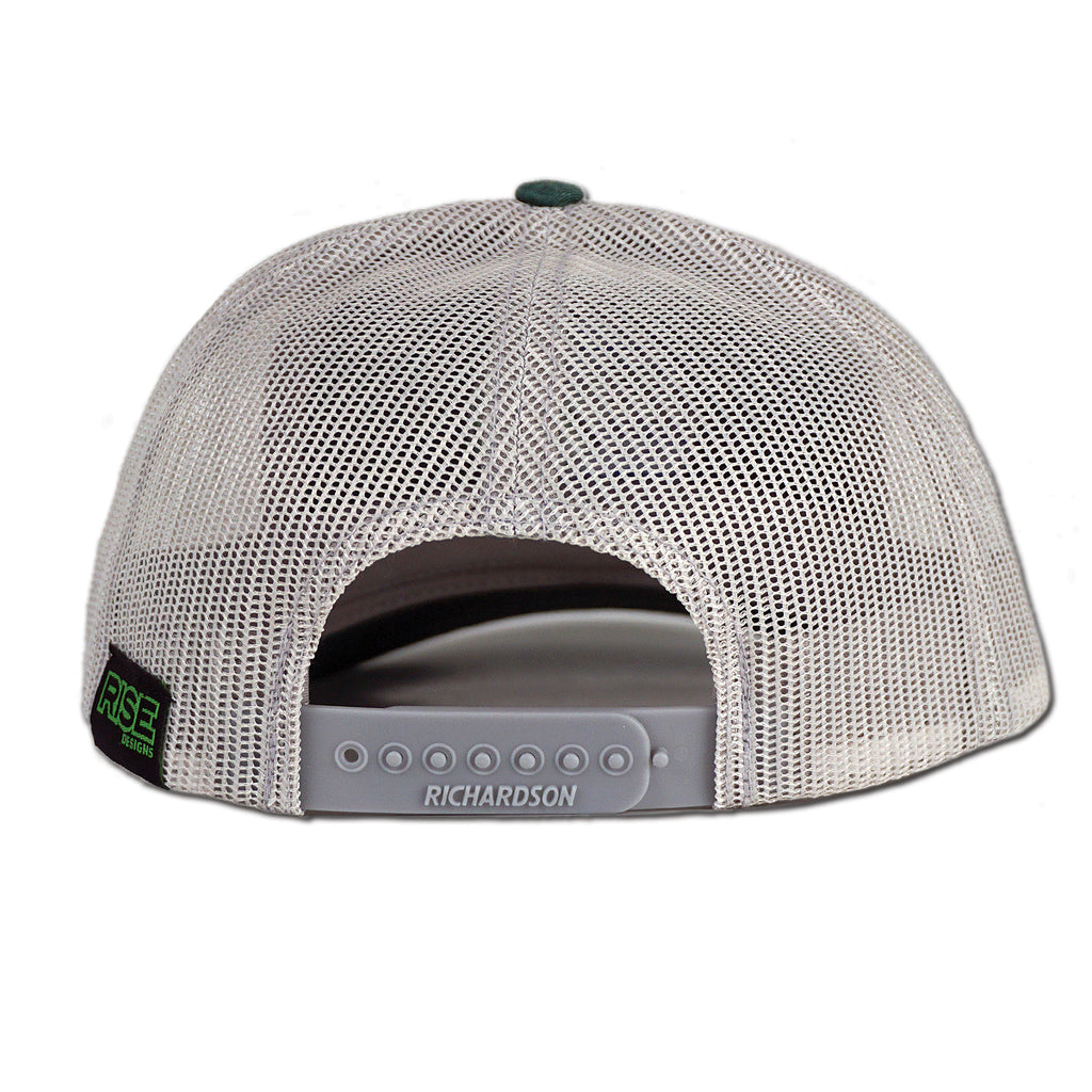 Alpine Lake Trucker Hat - Heather Dark Green/Light Grey