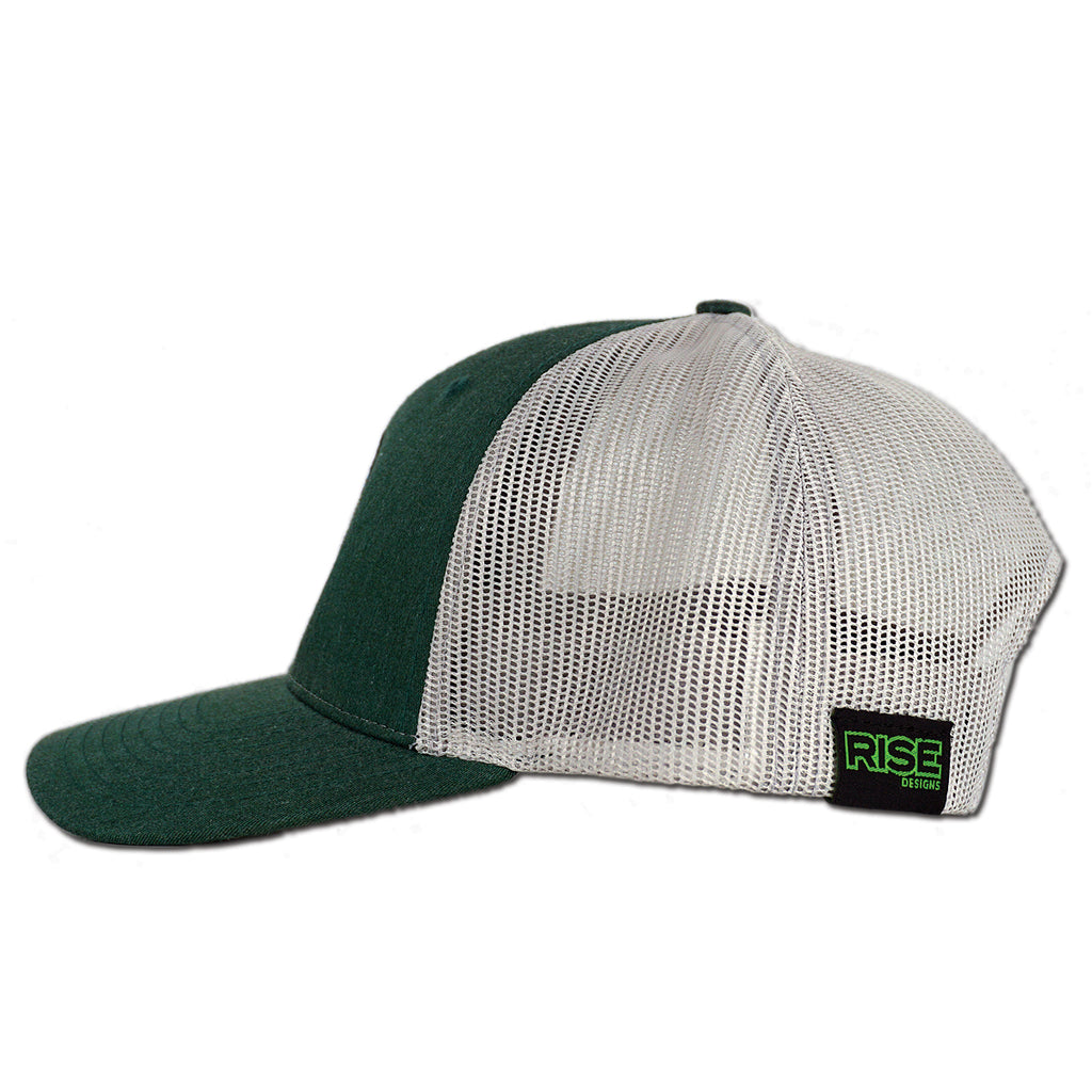 Alpine Lake Trucker Hat - Heather Dark Green/Light Grey