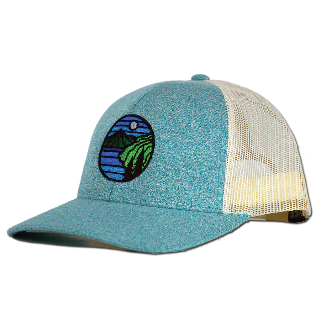 Alpine Lake Trucker Hat - Green Teal Heather/Birch