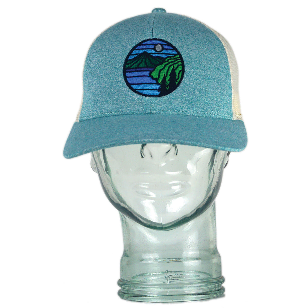 Alpine Lake Trucker Hat - Green Teal Heather/Birch