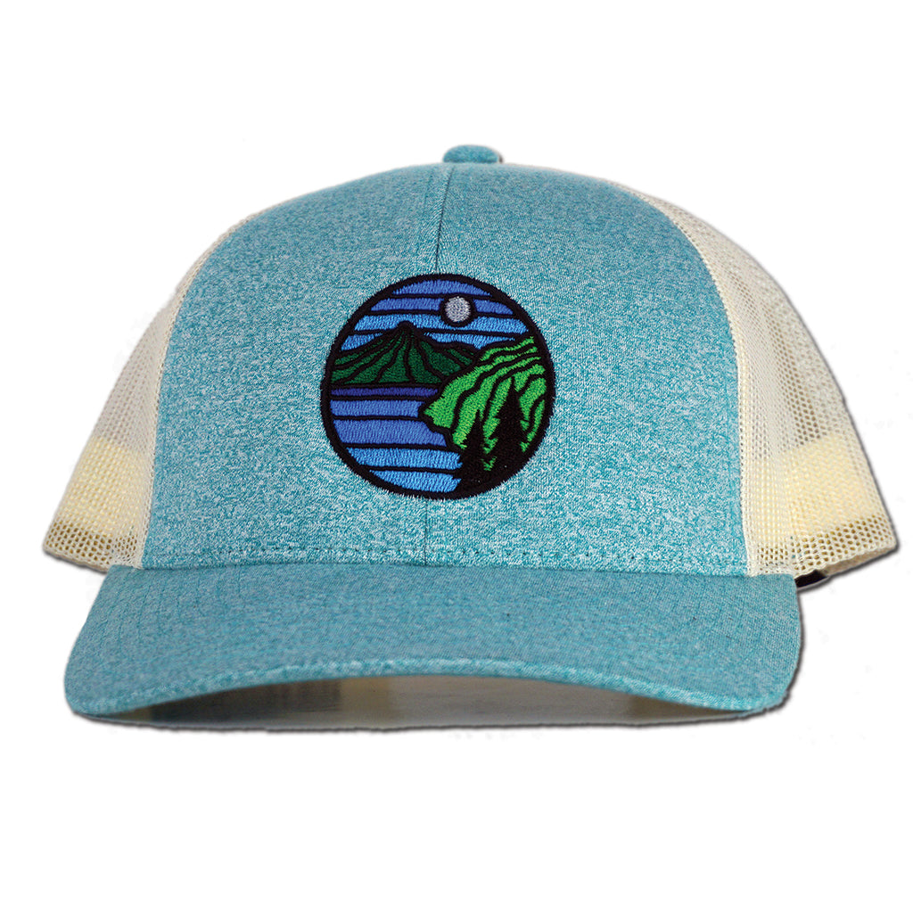 Alpine Lake Trucker Hat - Green Teal Heather/Birch