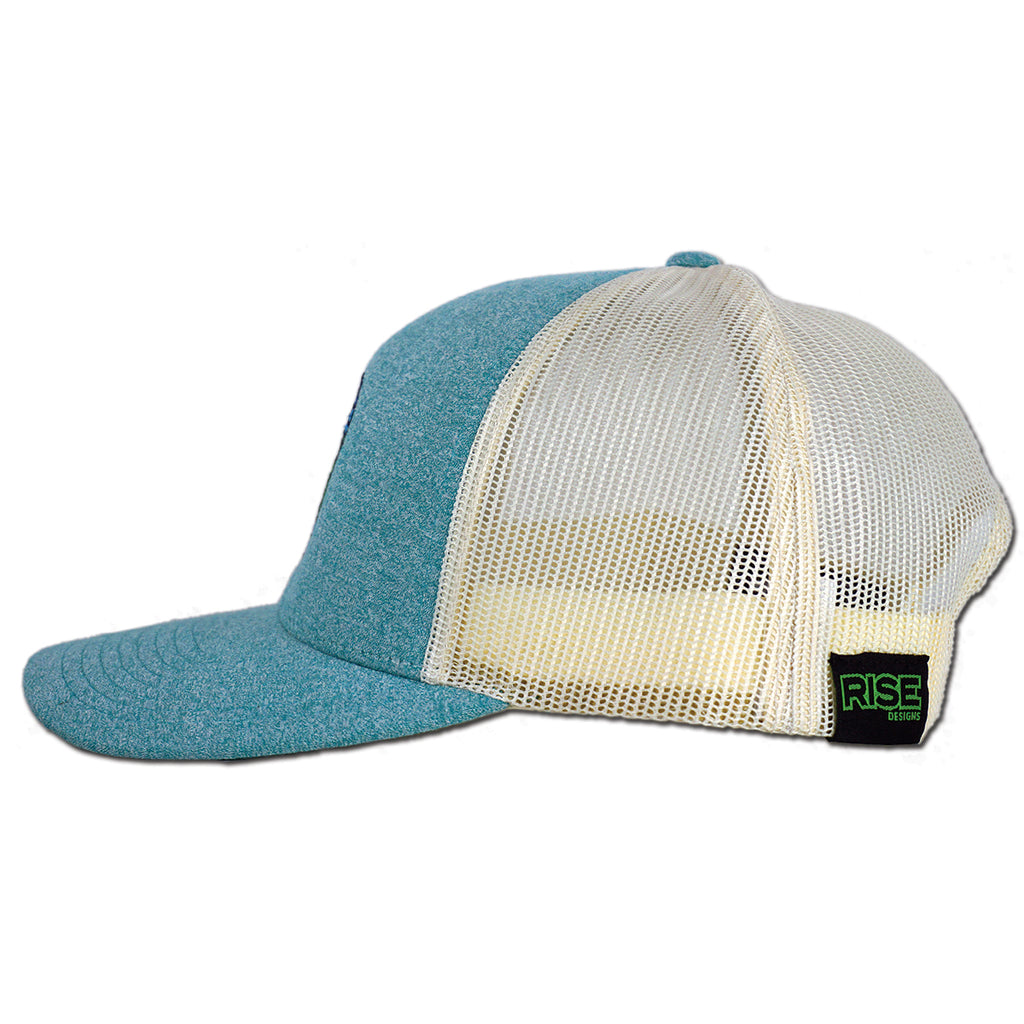 Alpine Lake Trucker Hat - Green Teal Heather/Birch