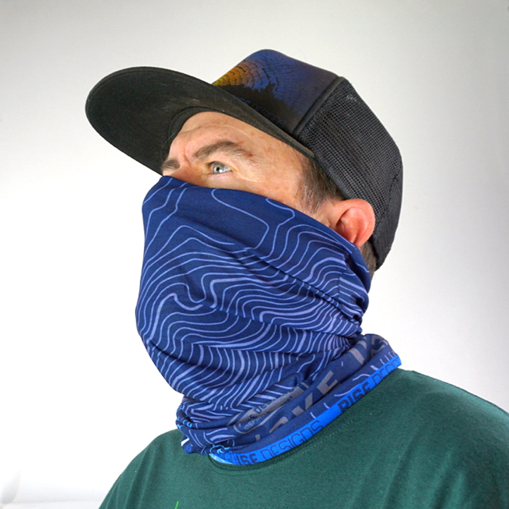 Neck Gaiter - Lake Tahoe - Navy Blue