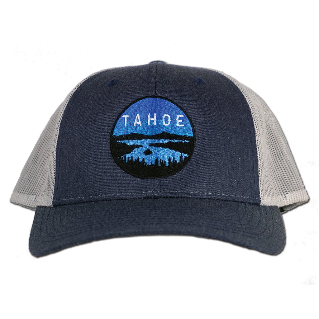 Emerald Bay Trucker Hat - Navy Heather/Silver