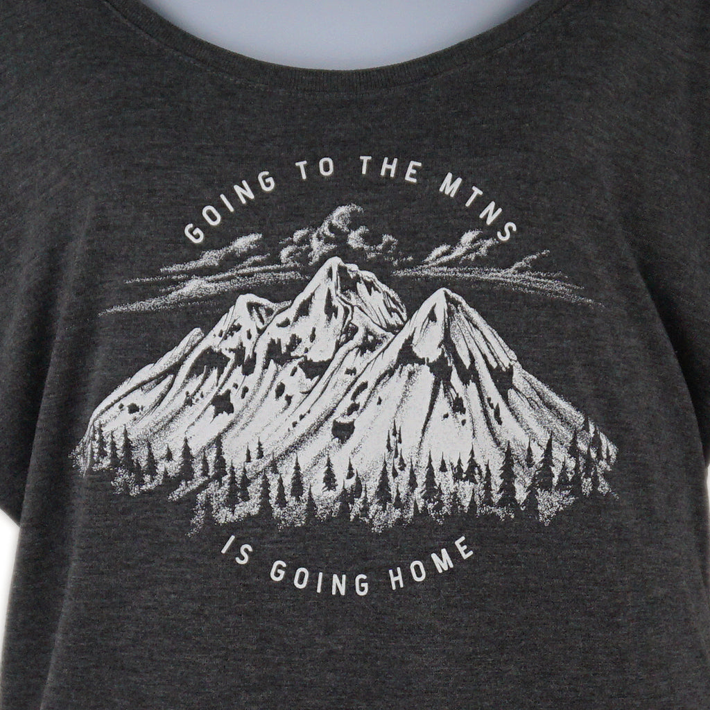 Going to the Mountains - T-Shirt - Womens - Dark Heather Grey