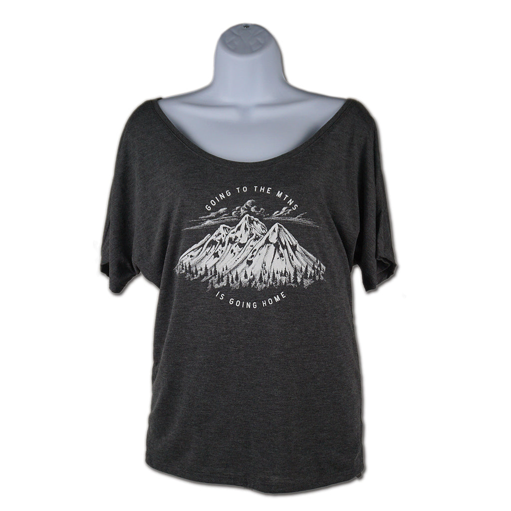 Going to the Mountains - T-Shirt - Womens - Dark Heather Grey