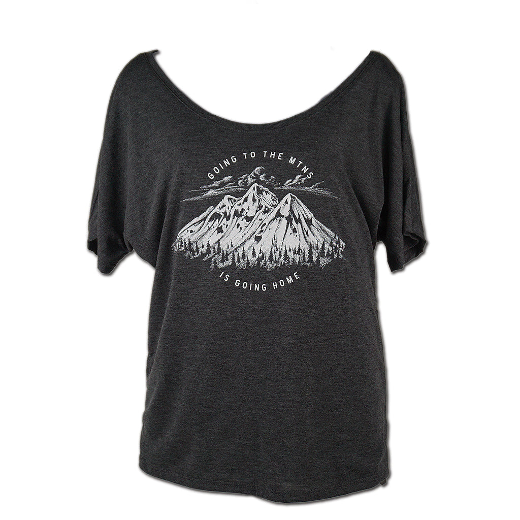 Going to the Mountains - T-Shirt - Womens - Dark Heather Grey