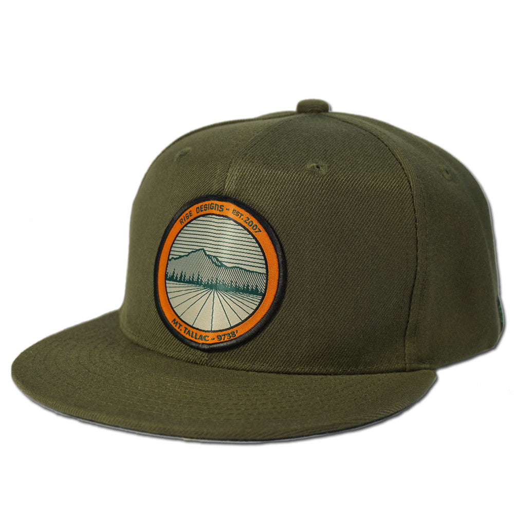 Tallac Mountain Snapback Hat - Moss Green