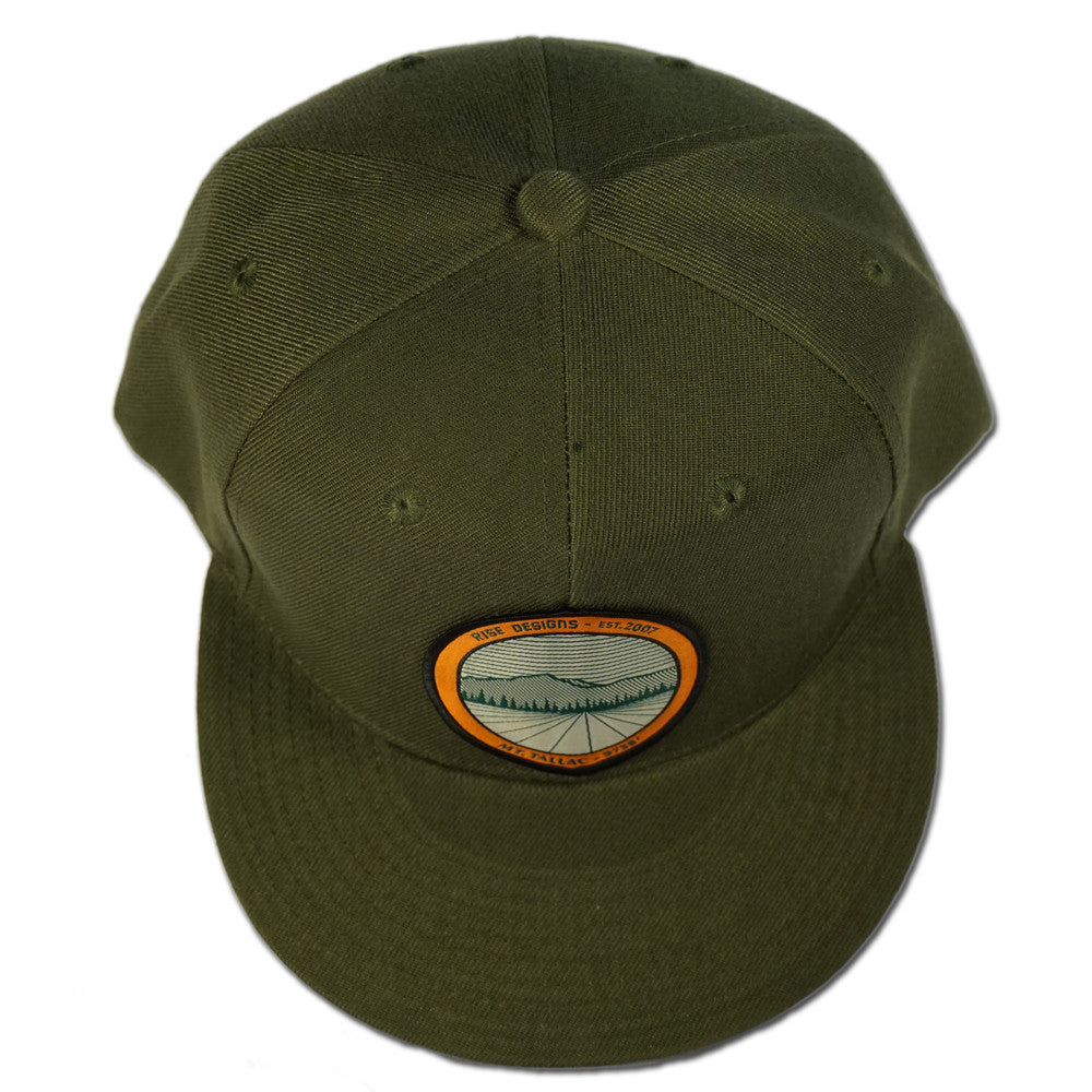 Tallac Mountain Snapback Hat - Moss Green