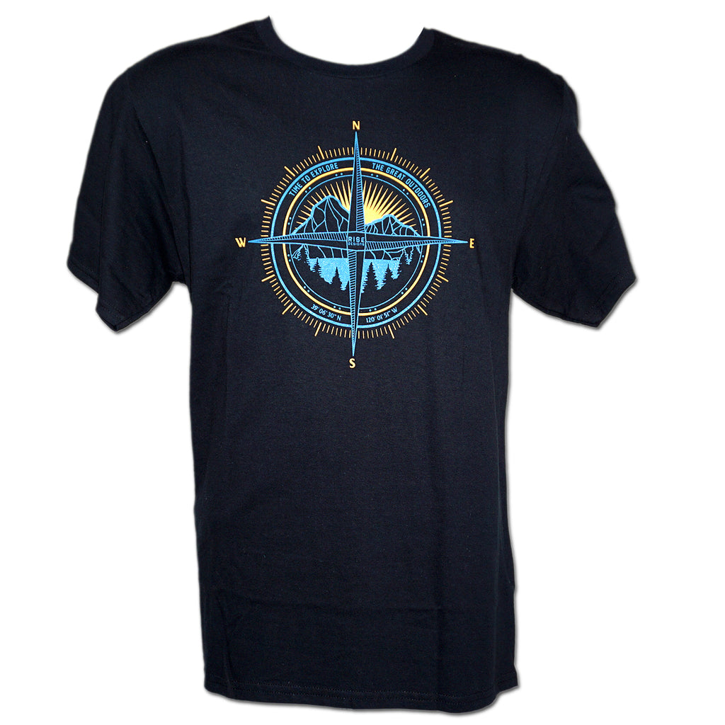 The Great Outdoors Compass T-Shirt - Mens - Jet Black