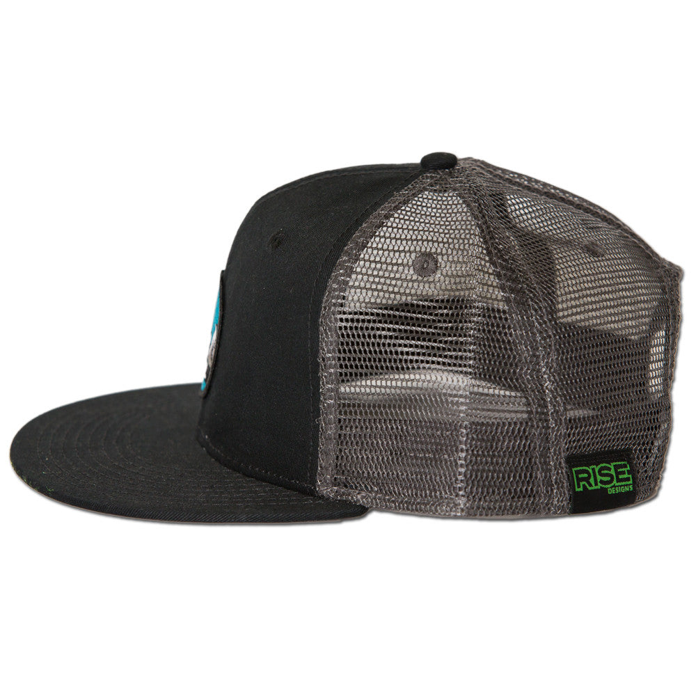 Tahoe Tree Circle Snapback Hat - Charcoal/Black