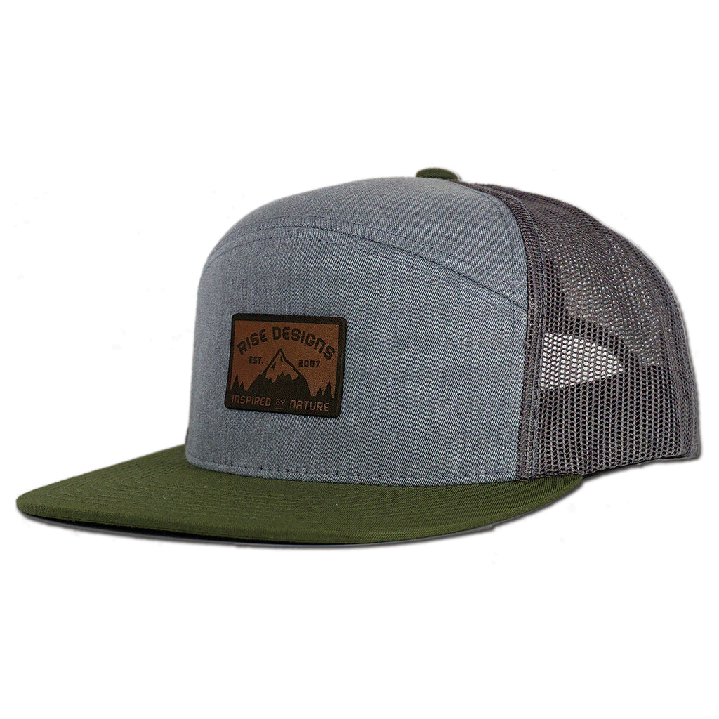 Staple 7 Snapback Hat - Heather Grey/Loden