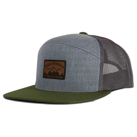 Staple 7 Snapback Hat - Heather Grey/Loden