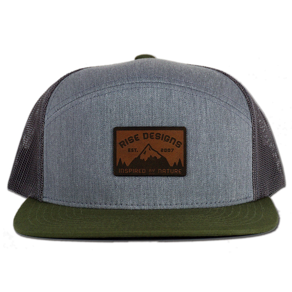 Staple 7 Snapback Hat - Heather Grey/Loden