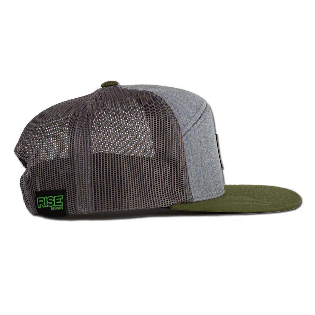 Staple 7 Snapback Hat - Heather Grey/Loden