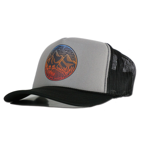 Alpenglow Trucker Hat - Grey/Black