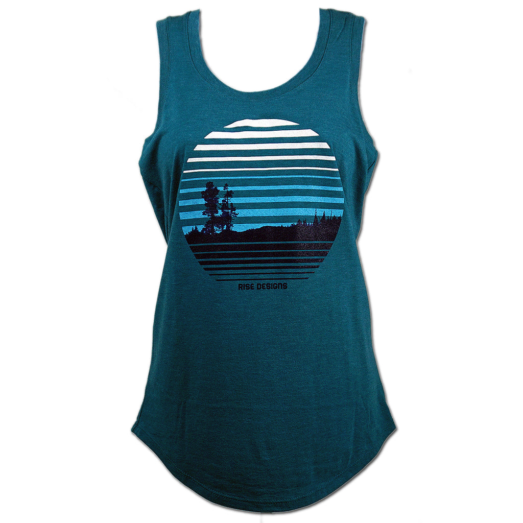 Ascent - Racerback Tank Top - Womens - Heathered Teal