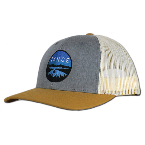 Emerald Bay Trucker Hat - Grey/Gold/Birch