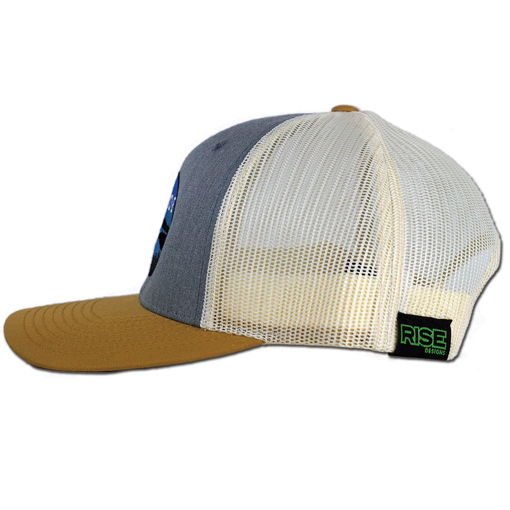 Emerald Bay Trucker Hat - Grey/Gold/Birch