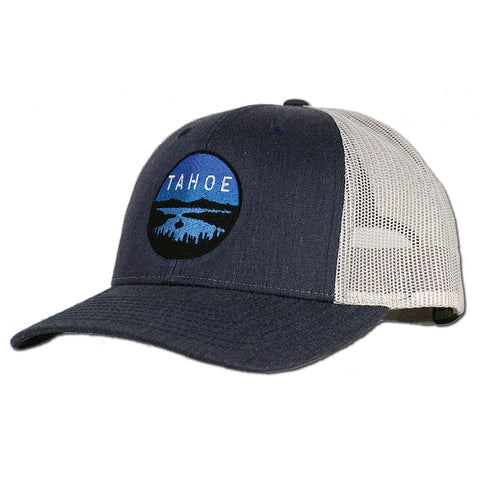 Emerald Bay Trucker Hat - Navy Heather/Silver