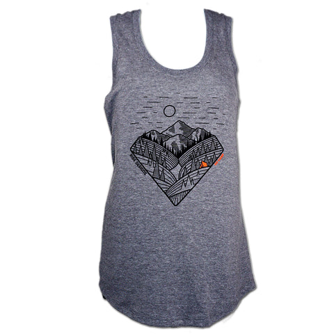 Go Camp - Racerback Tank Top - Women's - Grey Frost