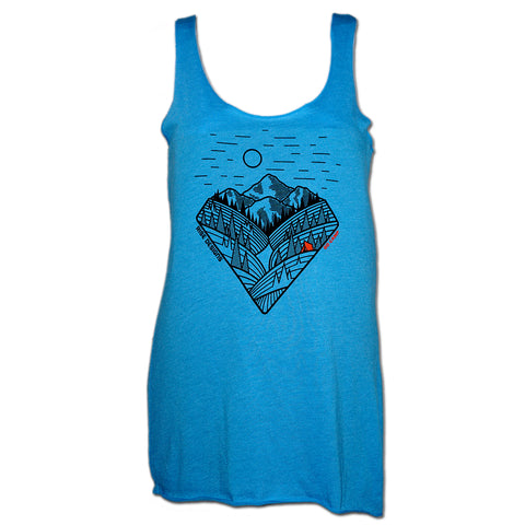 Go Camp - Racerback Tank Top - Women's - Vintage Turquoise