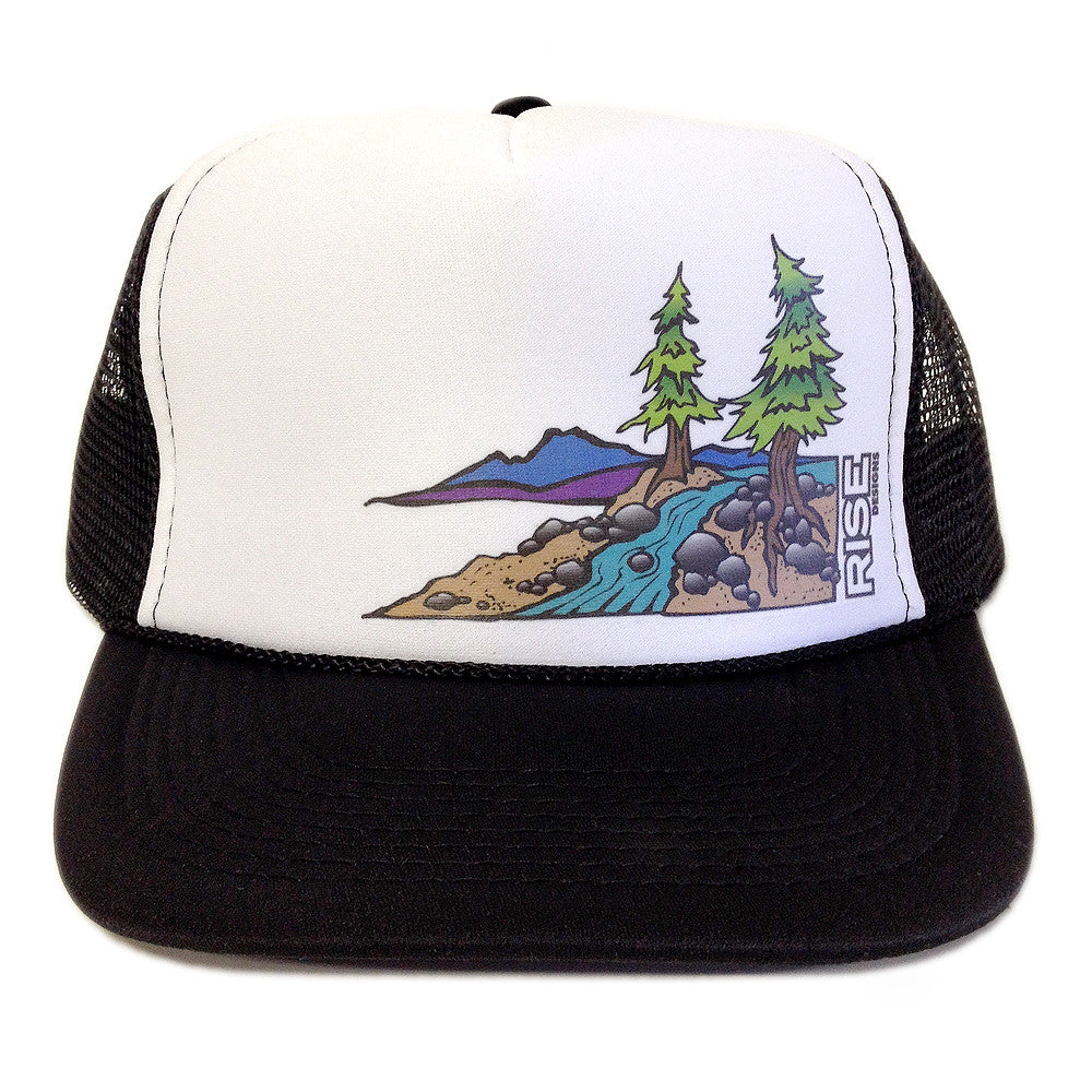 Truckee River Trucker Hat - Black/White