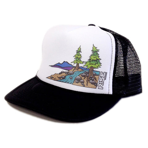 Truckee River Trucker Hat - Black/White