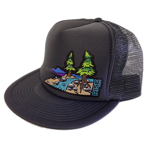 Truckee River Trucker Hat - Charcoal