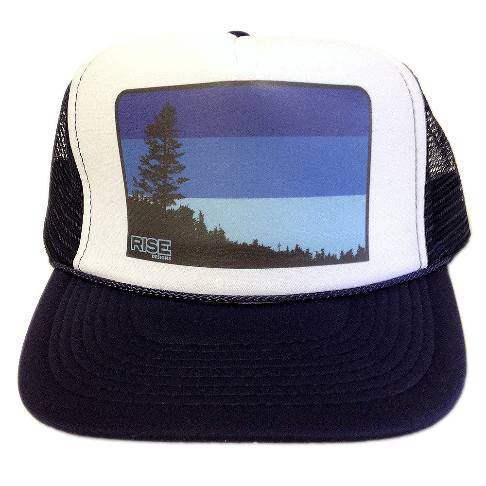 Tahoe Blues Trucker Hat - Navy/White