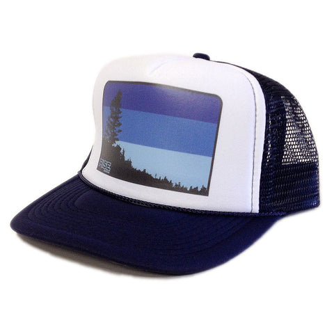 Tahoe Blues Trucker Hat - Navy/White