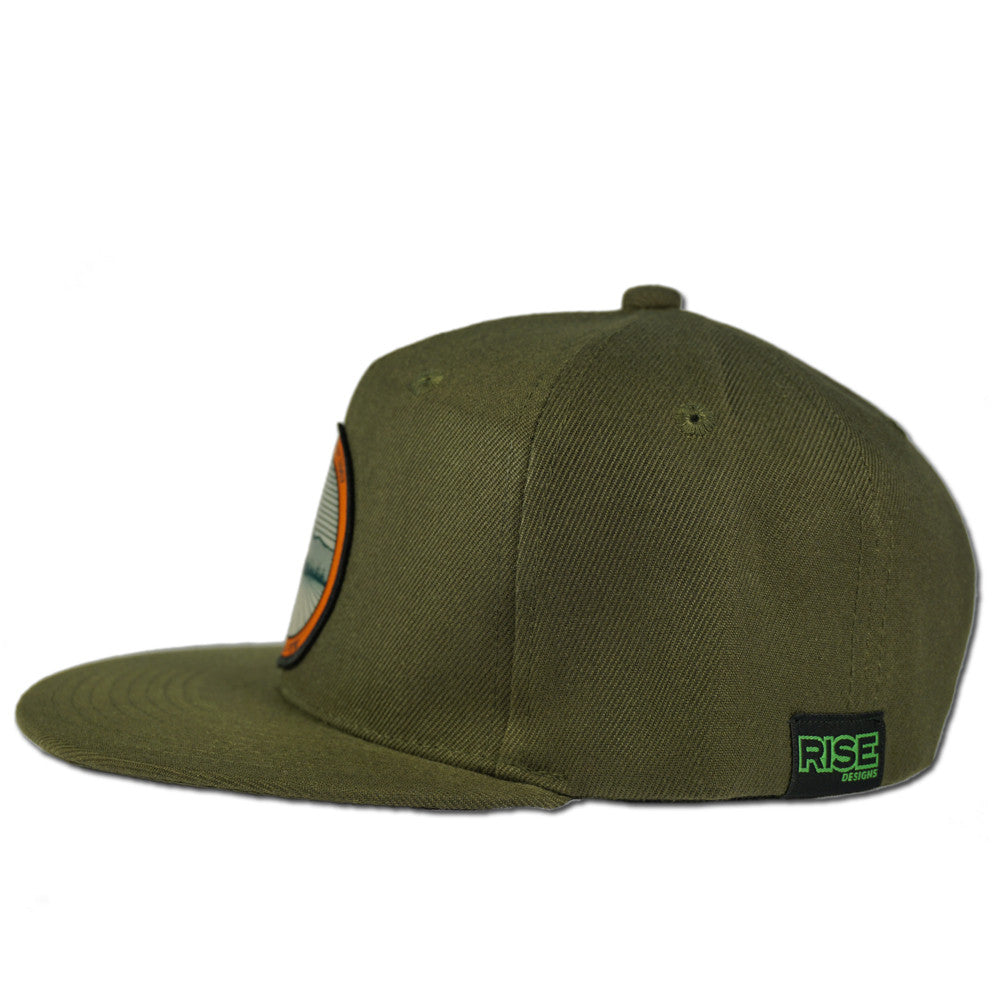 Tallac Mountain Snapback Hat - Moss Green