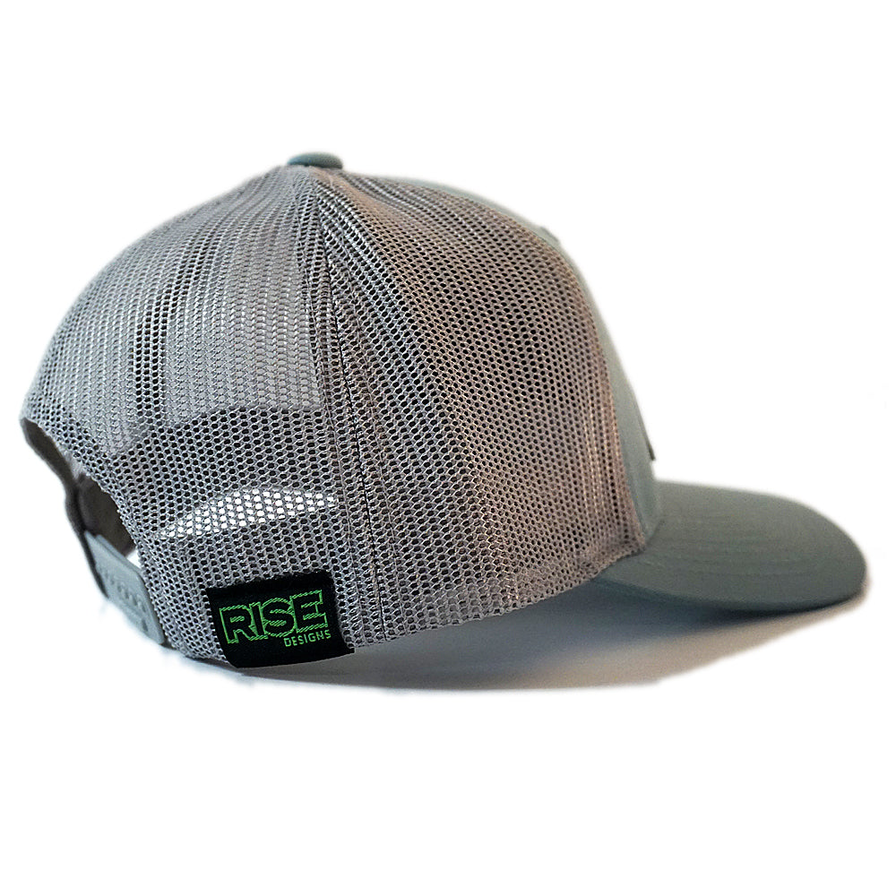 Turquoise Sunset - Trucker Hat - Light Blue/Aluminum