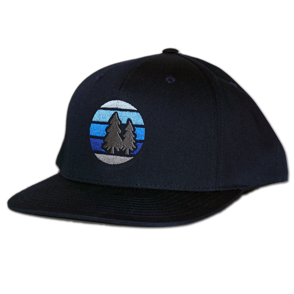 Twin Trees - Snapback Hat - Navy