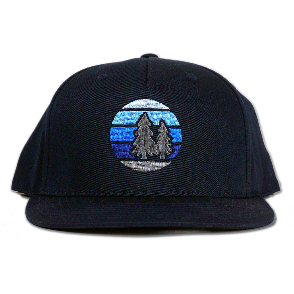 Twin Trees - Snapback Hat - Navy