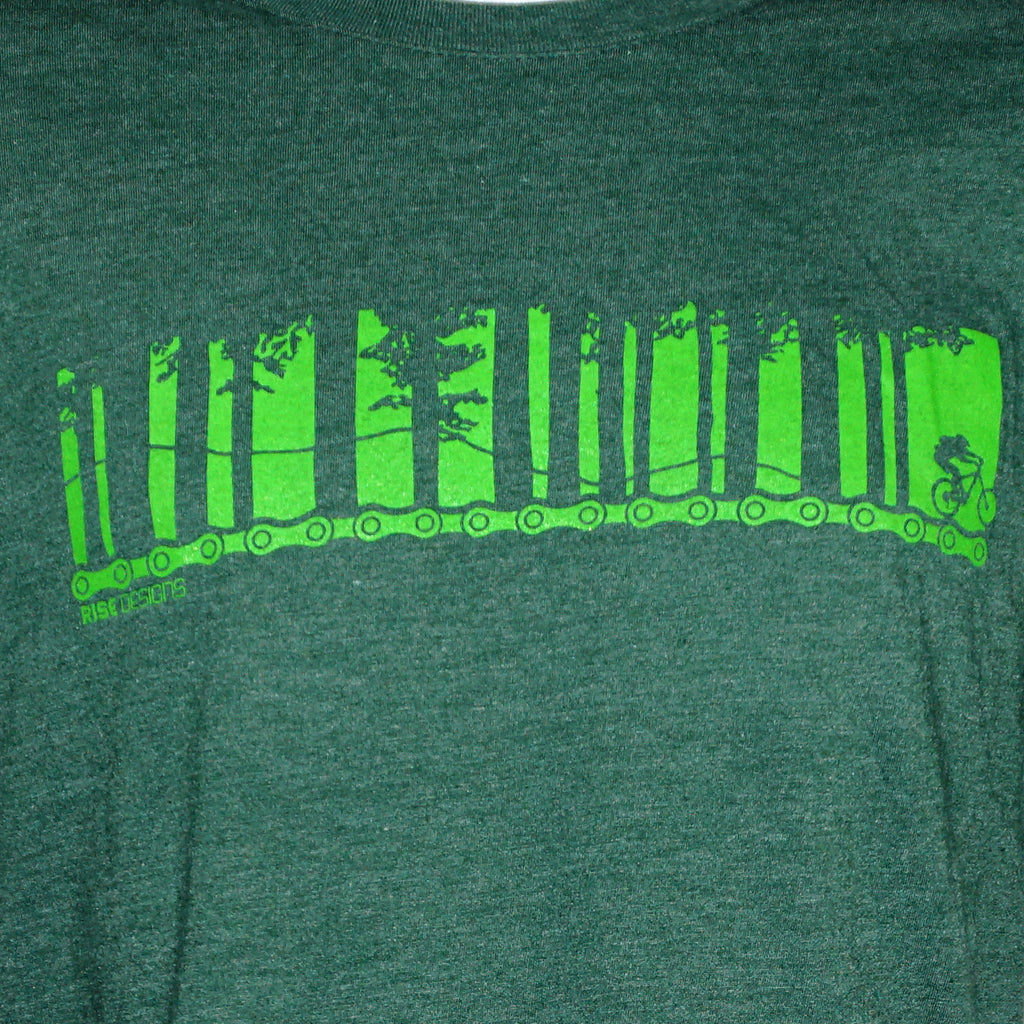 Tahoe Mountain Bike - T-Shirt - Mens - Dark Green Heather