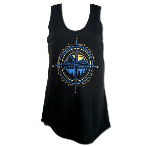 The Great Outdoors - Racerback Tank Top - Womens - Black Frost