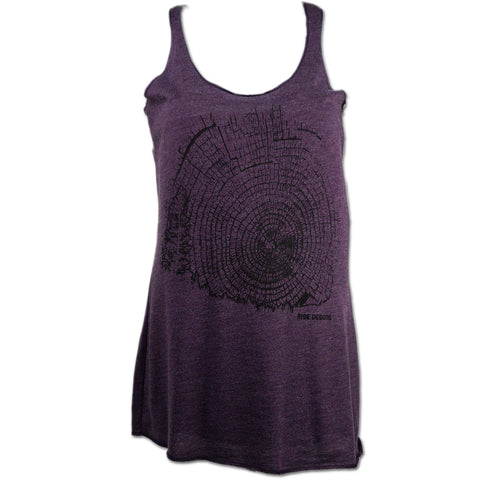 Old Growth - Racerback Tank Top - Womens - Vintage Purple