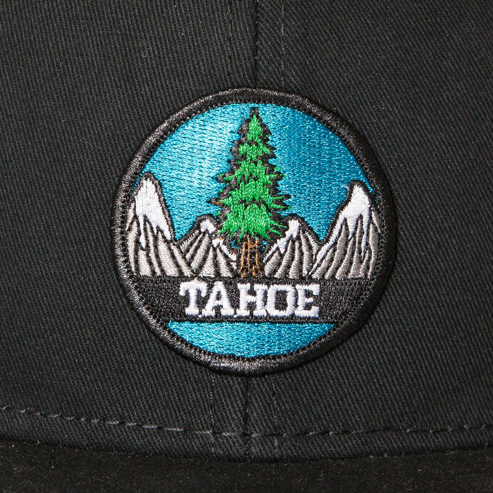 Tahoe Tree Circle Snapback Hat - Charcoal/Black