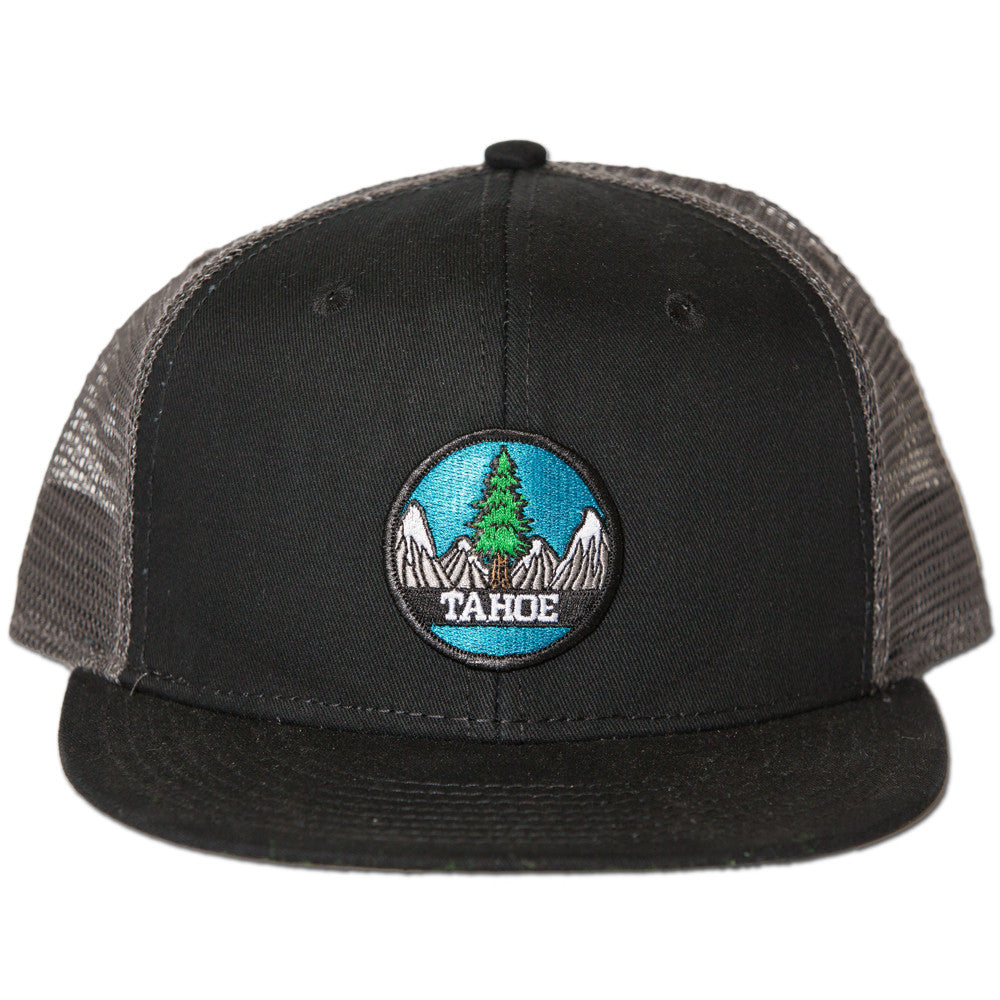 Tahoe Tree Circle Snapback Hat - Charcoal/Black